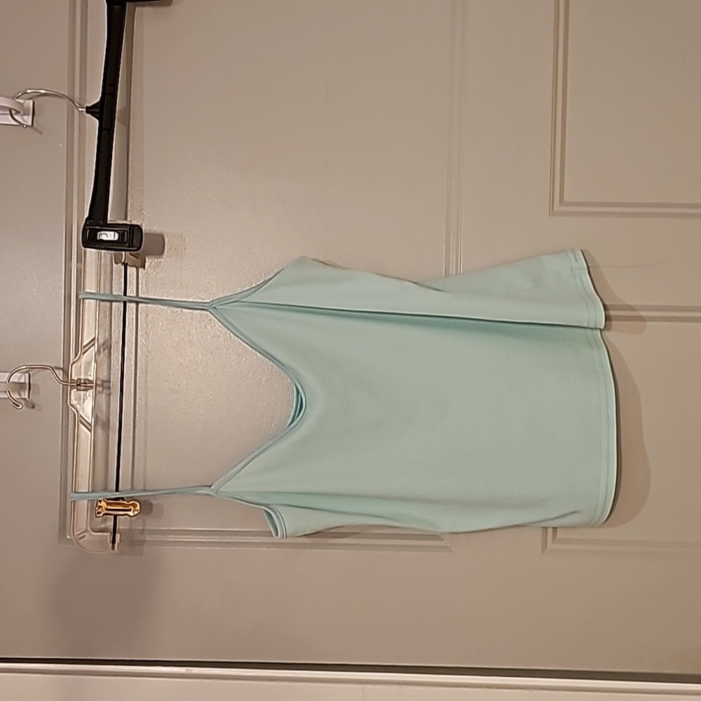 Tank top, size medium (worn off), light blue